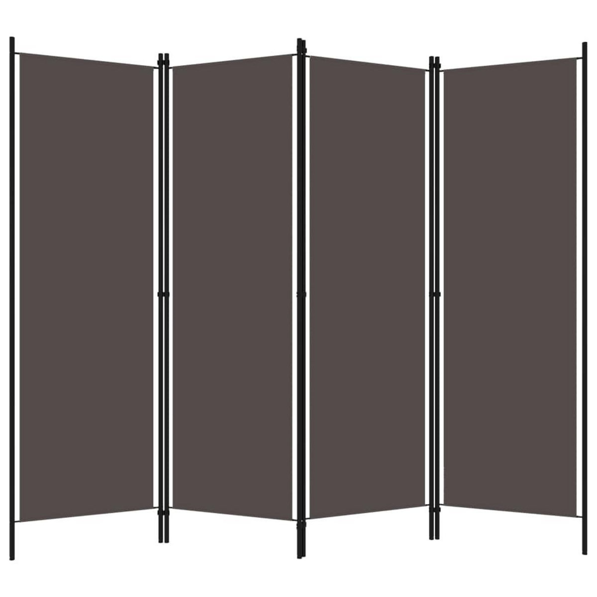 VIDAXL Cloison de separation 4 panneaux Anthracite 200x180 cm