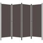 Voir la diapositive 2 : VIDAXL Cloison de separation 4 panneaux Anthracite 200x180 cm