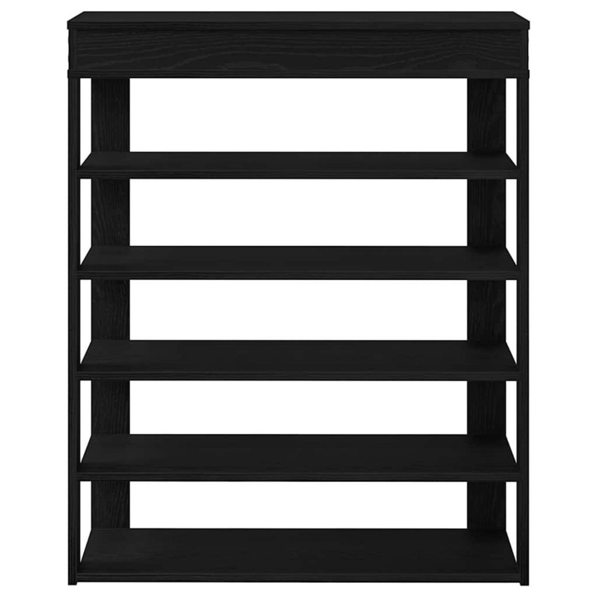 VIDAXL Etagere a chaussures noir 80x30x98 cm bois d'ingenierie