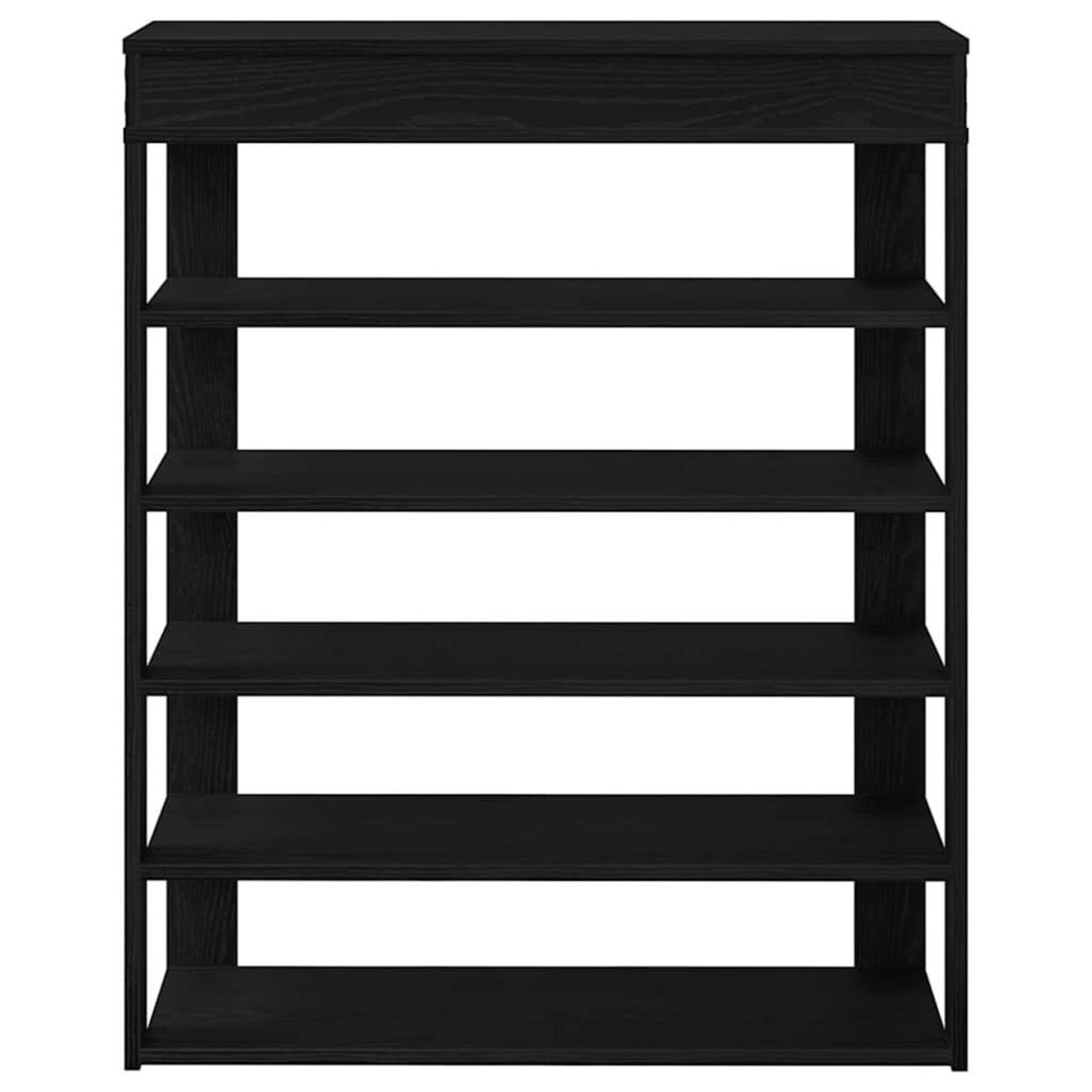 VIDAXL Etagere a chaussures noir 80x30x98 cm bois d'ingenierie