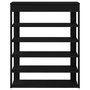 Voir la diapositive 4 : VIDAXL Etagere a chaussures noir 80x30x98 cm bois d'ingenierie