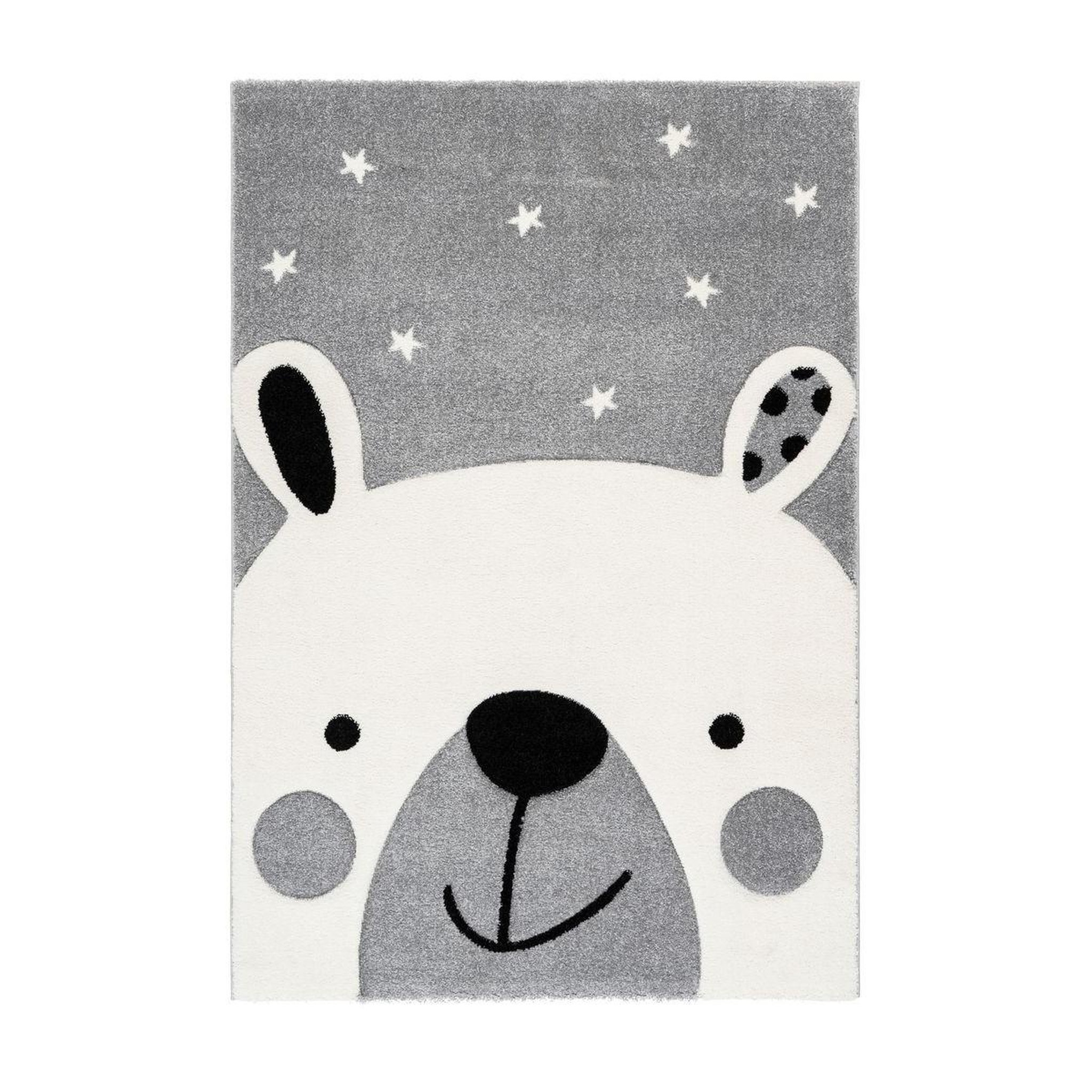 Voir la diapositive 1 : Paris Prix Tapis de Chambre Enfant Ours  Leonora  Argent