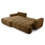 Voir la diapositive 4 : BEST MOBILIER Leonie - canapé d'angle gauche 4 places convertible avec coffre en velours texturé