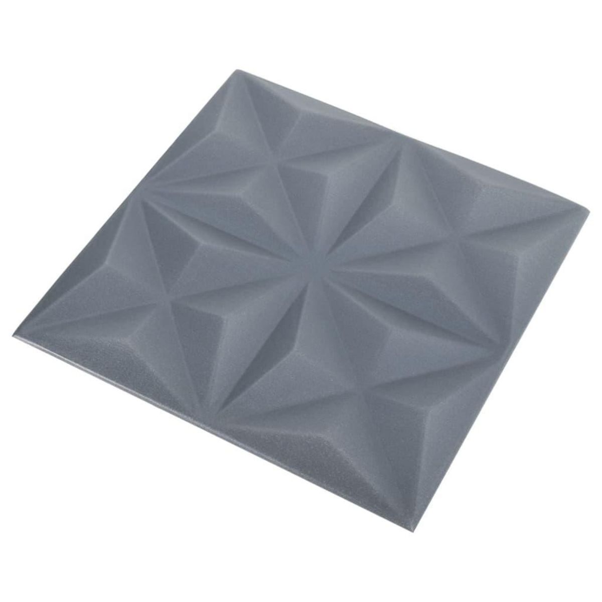 VIDAXL Panneaux muraux 3D 48 pcs 50x50 cm gris origami 12 m²