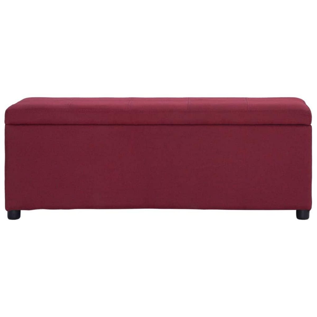 VIDAXL Banc avec compartiment de rangement 116 cm Bordeaux Polyester