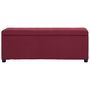 Voir la diapositive 2 : VIDAXL Banc avec compartiment de rangement 116 cm Bordeaux Polyester