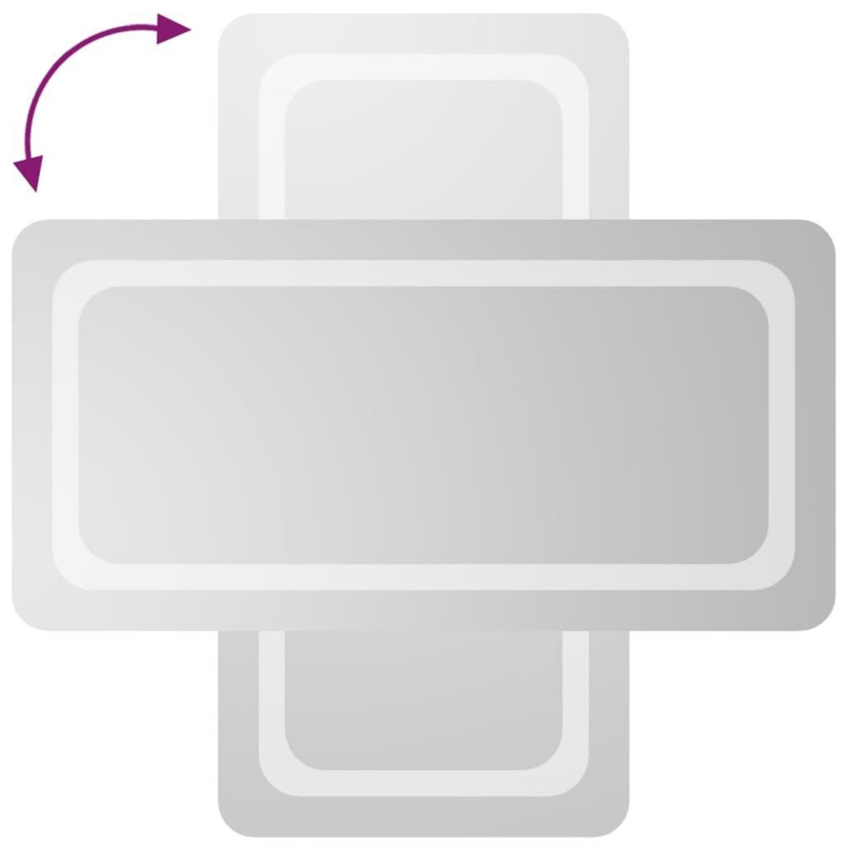 VIDAXL Miroir de salle de bain a LED 40x80 cm