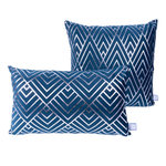 Paris Prix Lot de 2 Coussins Déco  Prisma II  30x50cm Bleu