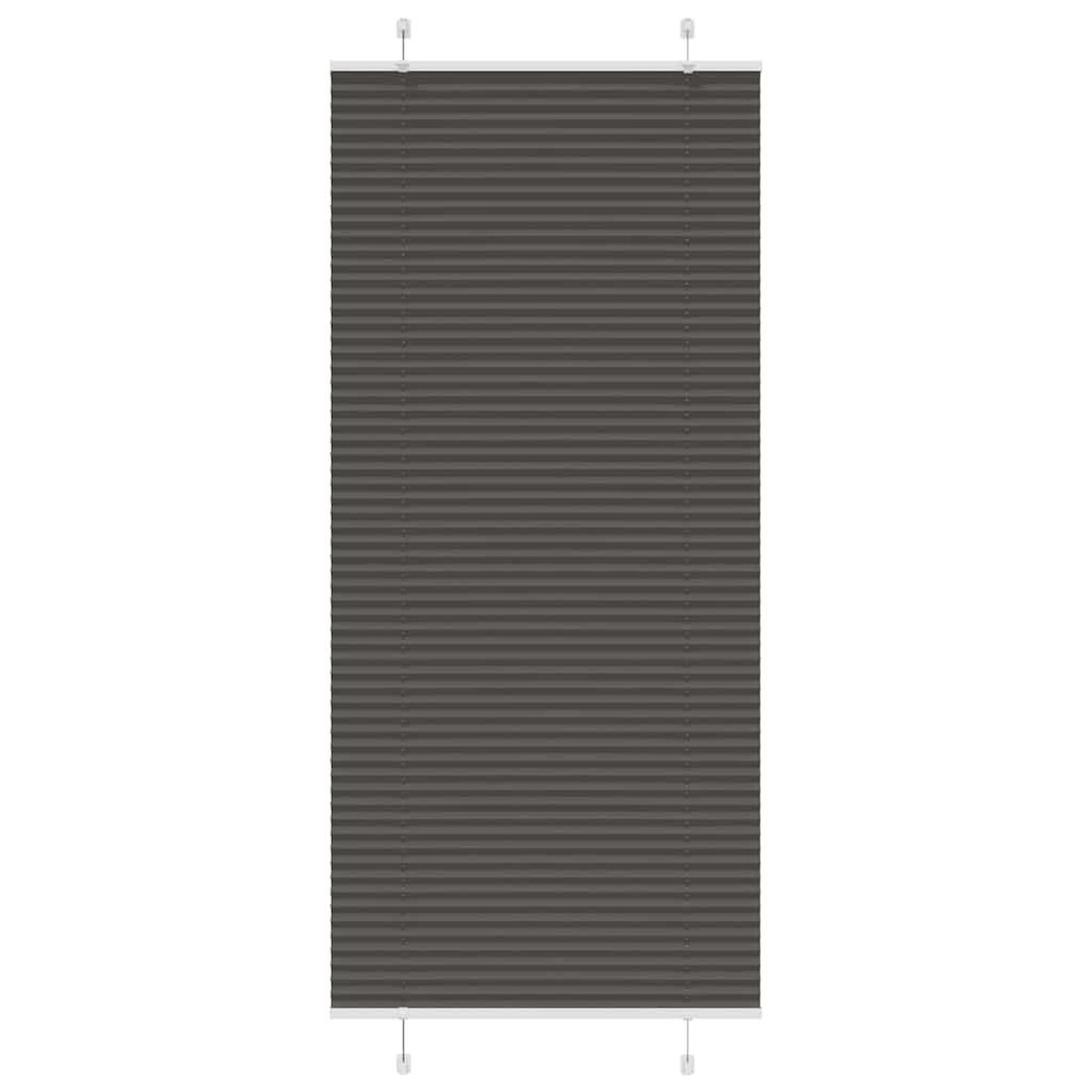 VIDAXL Store plisse noir 90x200 cm largeur du tissu 89,4 cm polyester