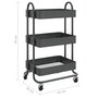 Voir la diapositive 6 : VIDAXL Chariot a 3 niveaux Anthracite 43x34x79 cm Acier