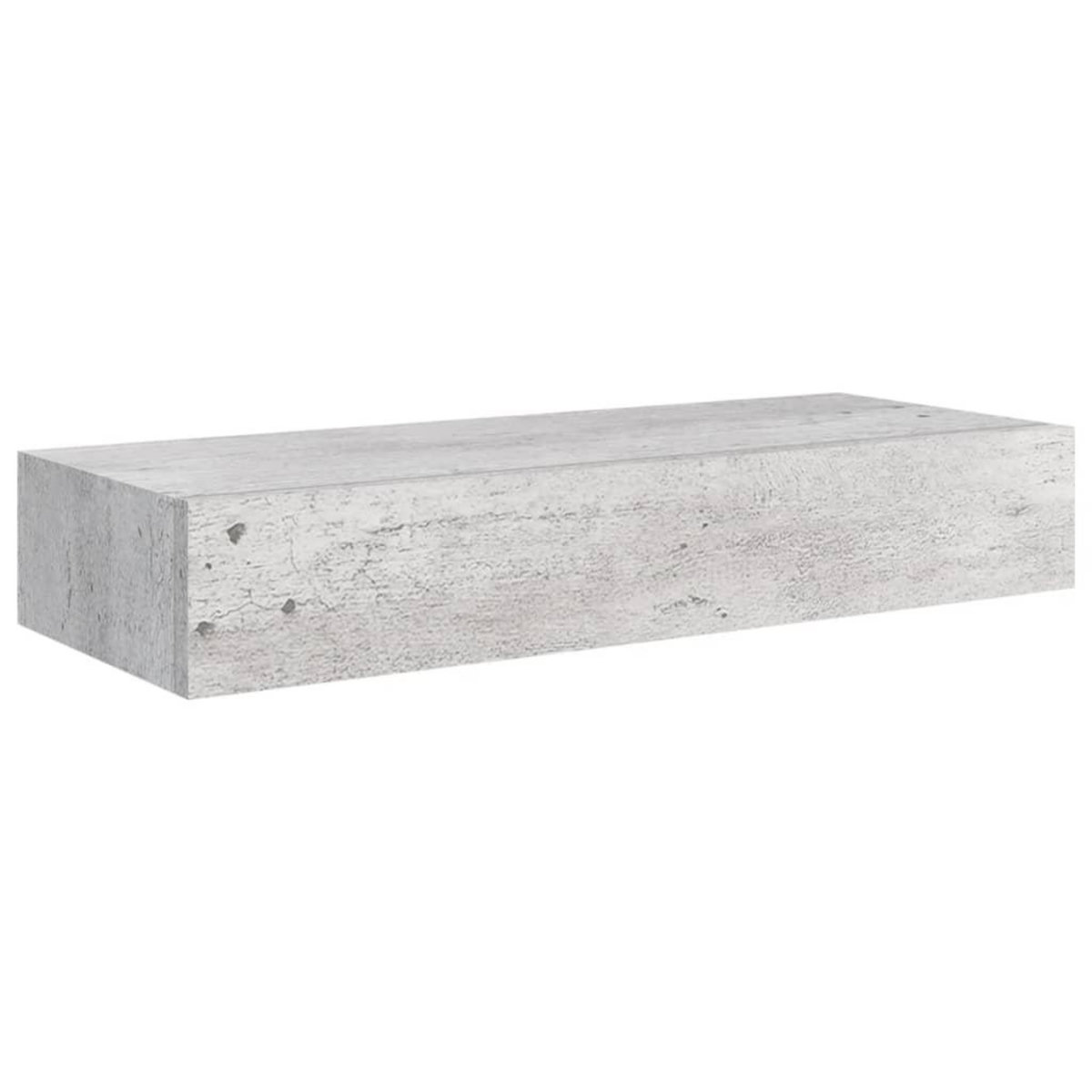 VIDAXL Etagere a tiroir murale Gris beton 60x23,5x10 cm MDF
