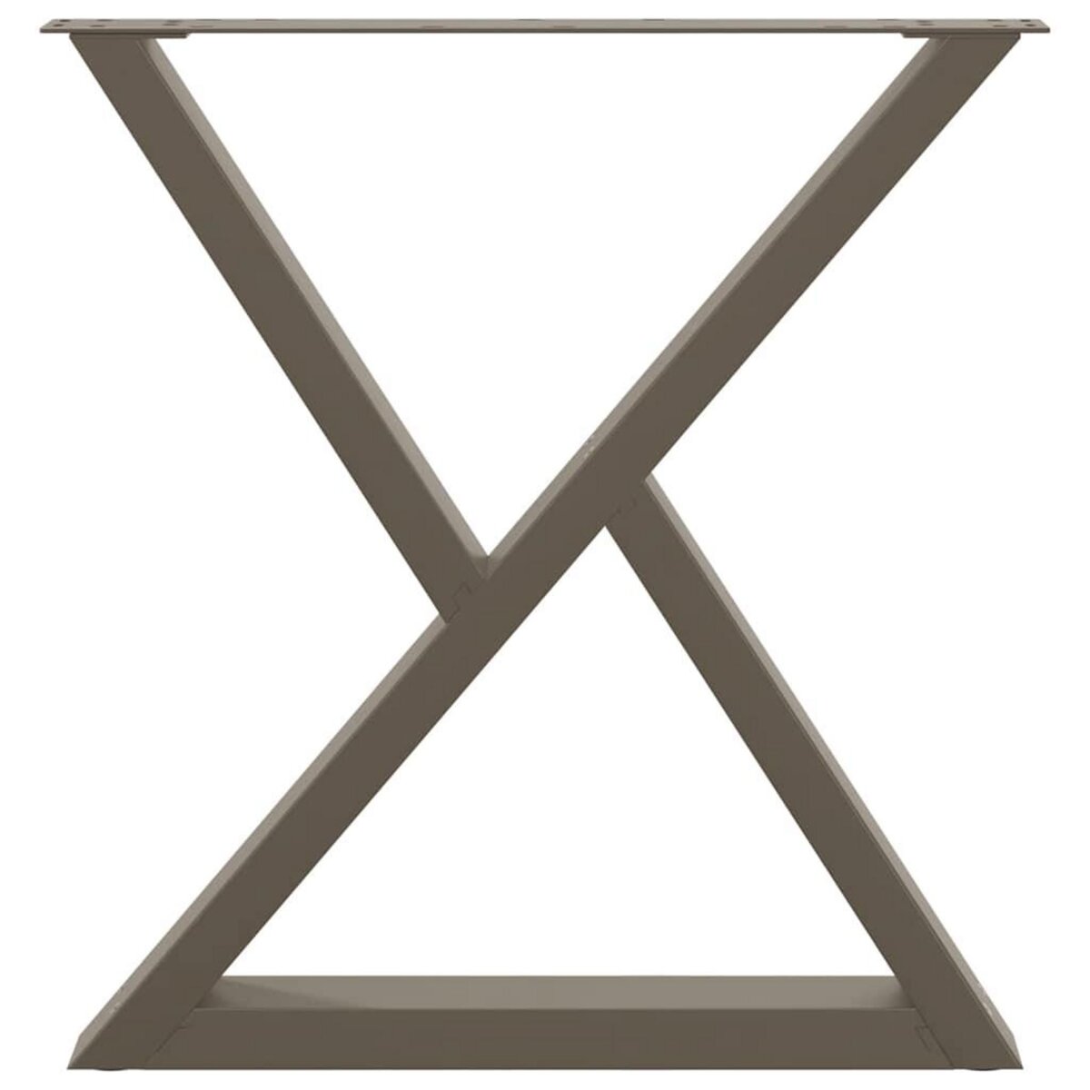 VIDAXL Pieds de table a manger 2pcs acier naturel acier 70x(72-73,3)cm