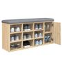 Voir la diapositive 4 : VIDAXL Banc a chaussures chene sonoma 102x32x50 cm bois d'ingenierie