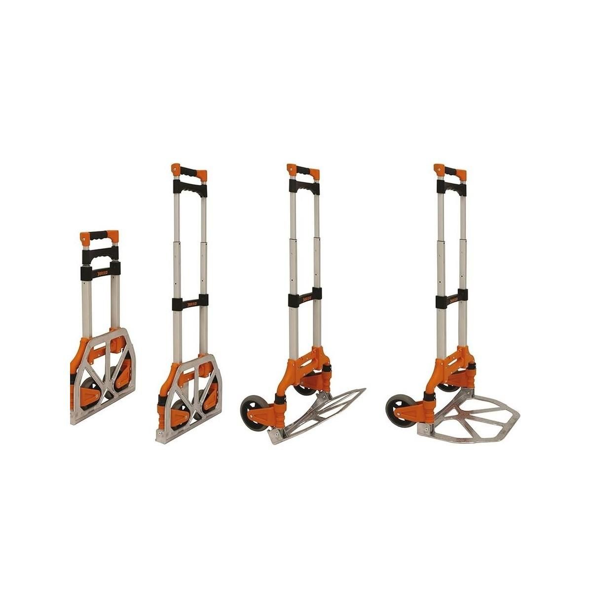 BRIXO Chariot de manutention Chariot à roues Diable pliable Charge 60 kg Leger Aluminium BRIXO