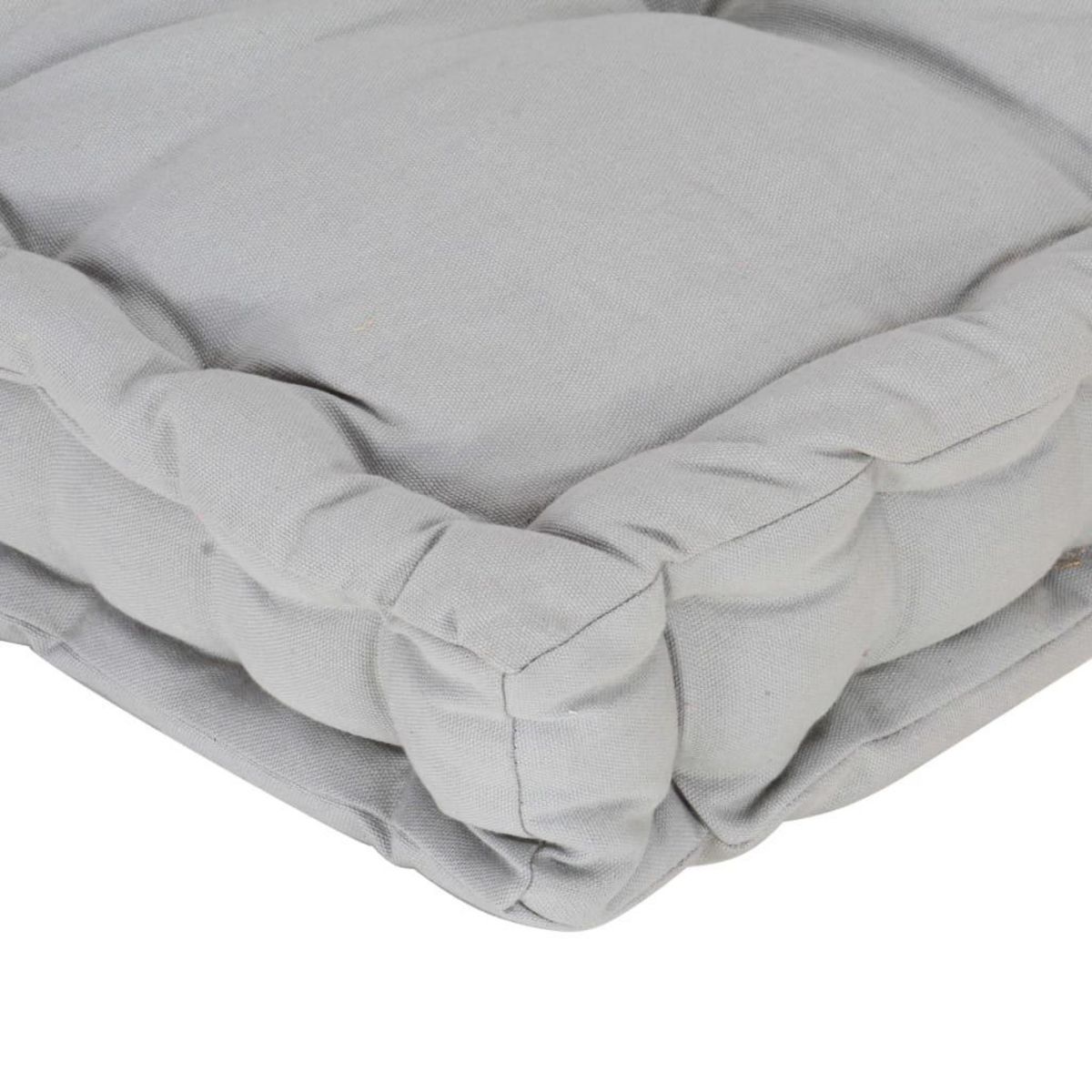 VIDAXL Coussin de plancher de palette Coton 120x40x7 cm Gris