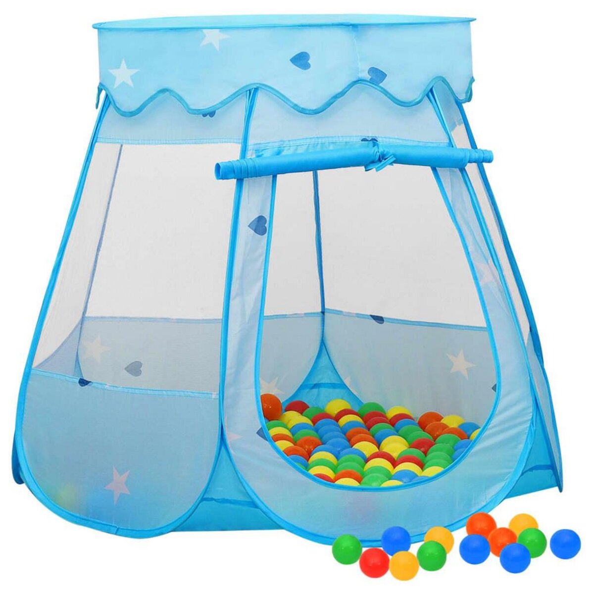 VIDAXL Tente de jeu pour enfants avec 250 balles Bleu 102x102x82 cm