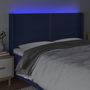 Voir la diapositive 4 : VIDAXL Tete de lit a LED Bleu 203x16x118/128 cm Tissu