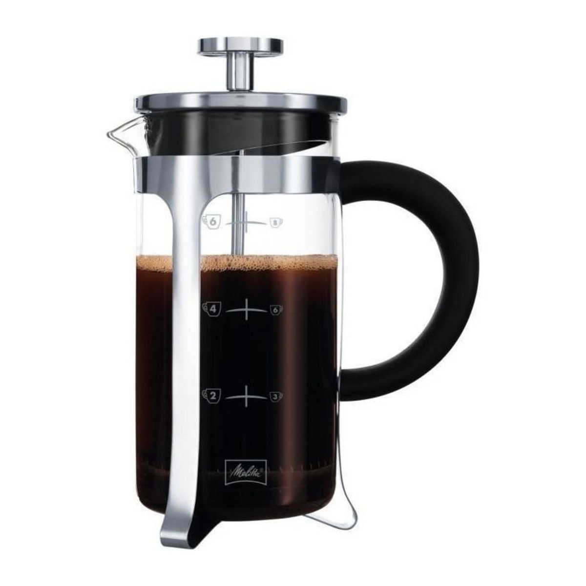 Melitta MELITTA Cafetiere a piston Premium en verre et inox 8 tasses