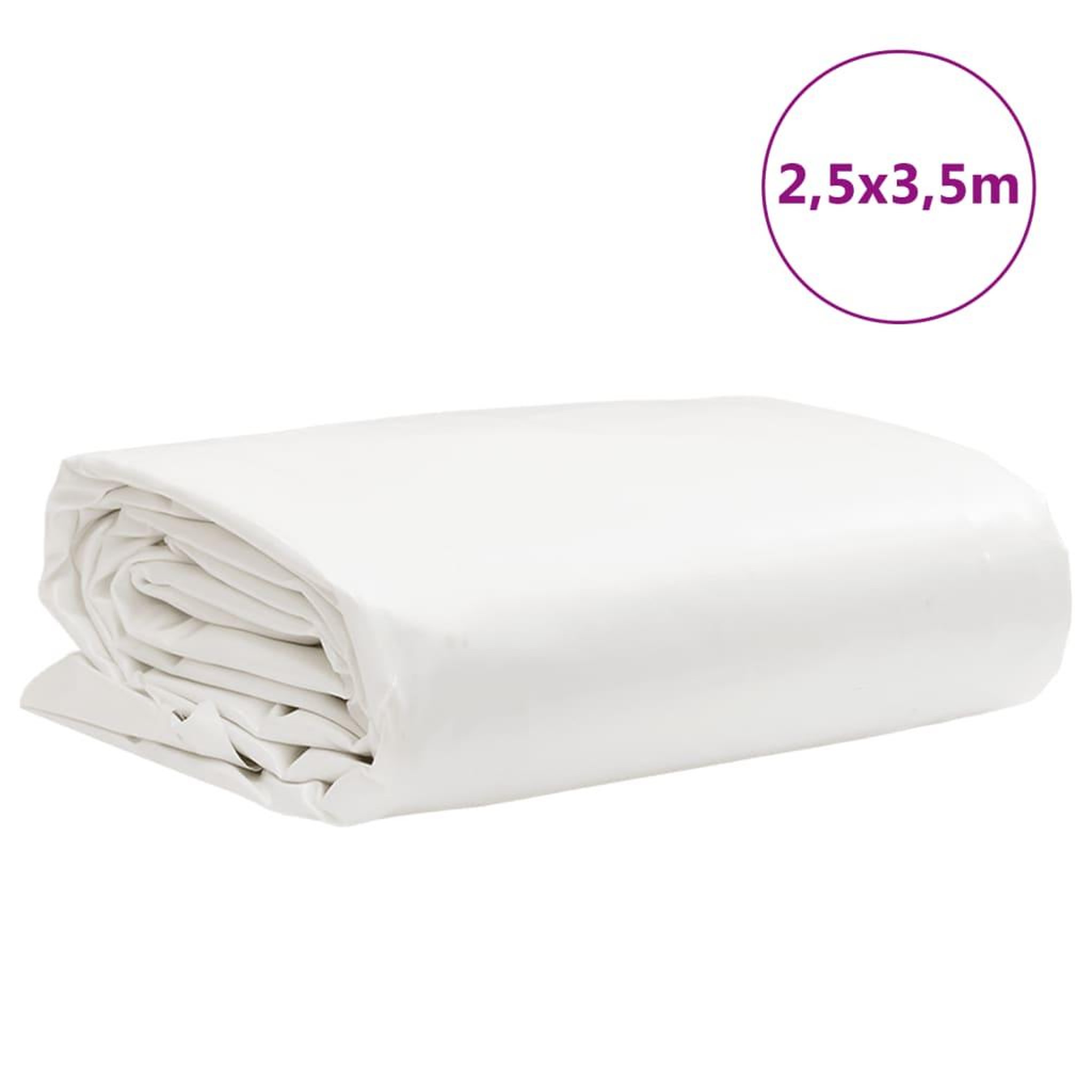 Voir la diapositive 6 : VIDAXL Bache blanc 2,5x3,5 m 650 g/m²