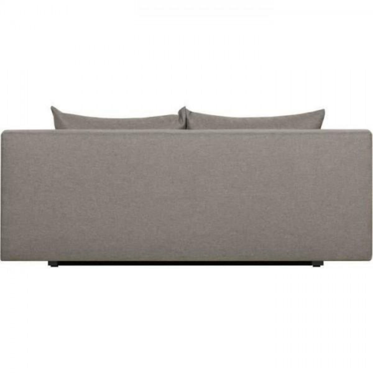 MARKET24 TEIJO Banquette convertible 3 places avec coffre de rangement - Tissu Taupe - L187 x P 91 x H 82 cm