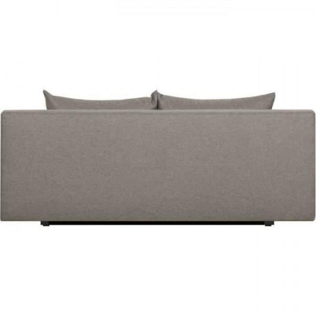 MARKET24 TEIJO Banquette convertible 3 places avec coffre de rangement - Tissu Taupe - L187 x P 91 x H 82 cm
