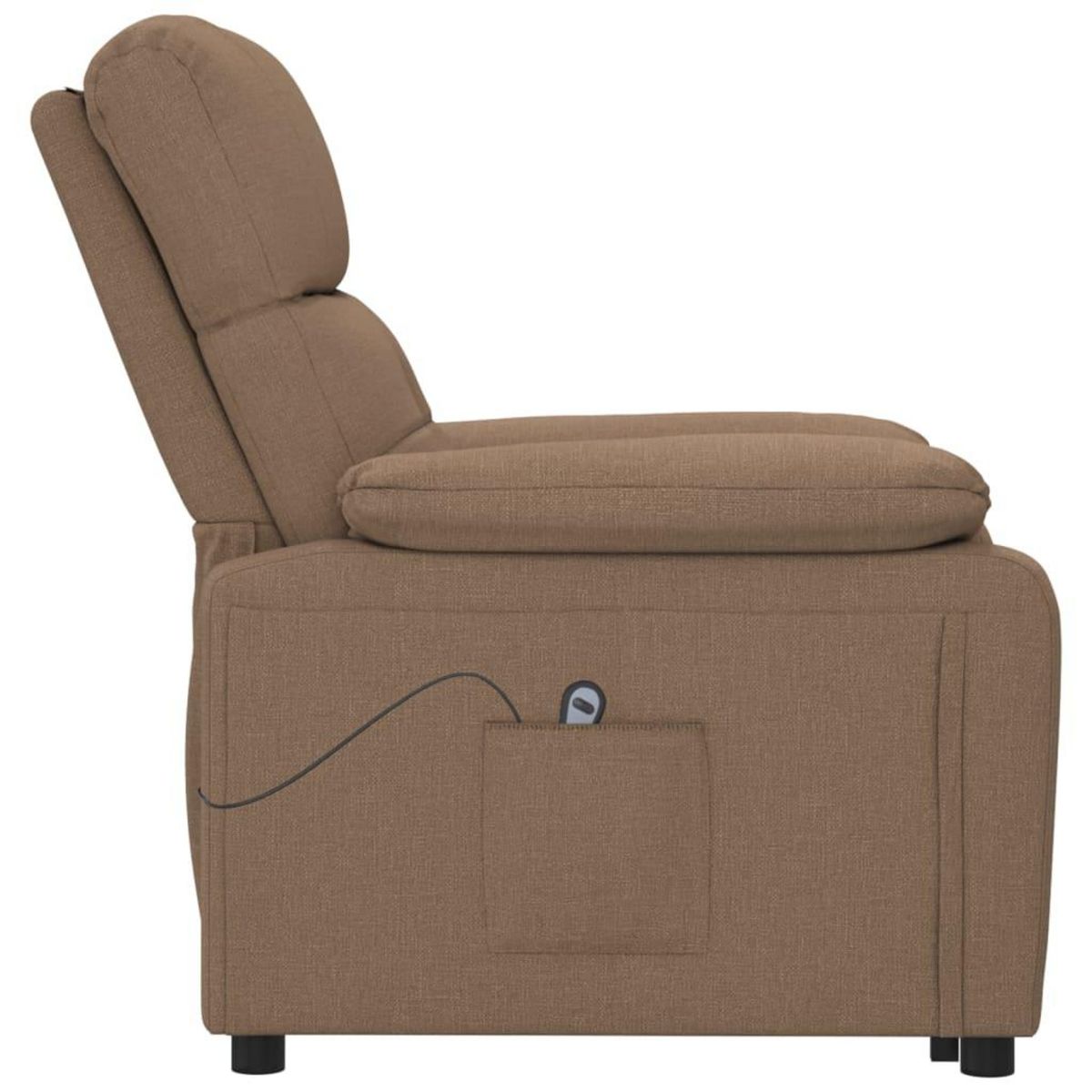 VIDAXL Fauteuil inclinable electrique Marron Tissu