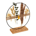 ATMOSPHERA Cercle Déco sur Pied  Lour  31cm Naturel & Noir