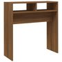 Voir la diapositive 2 : VIDAXL Table console Chene marron 78x30x80 cm Bois d'ingenierie