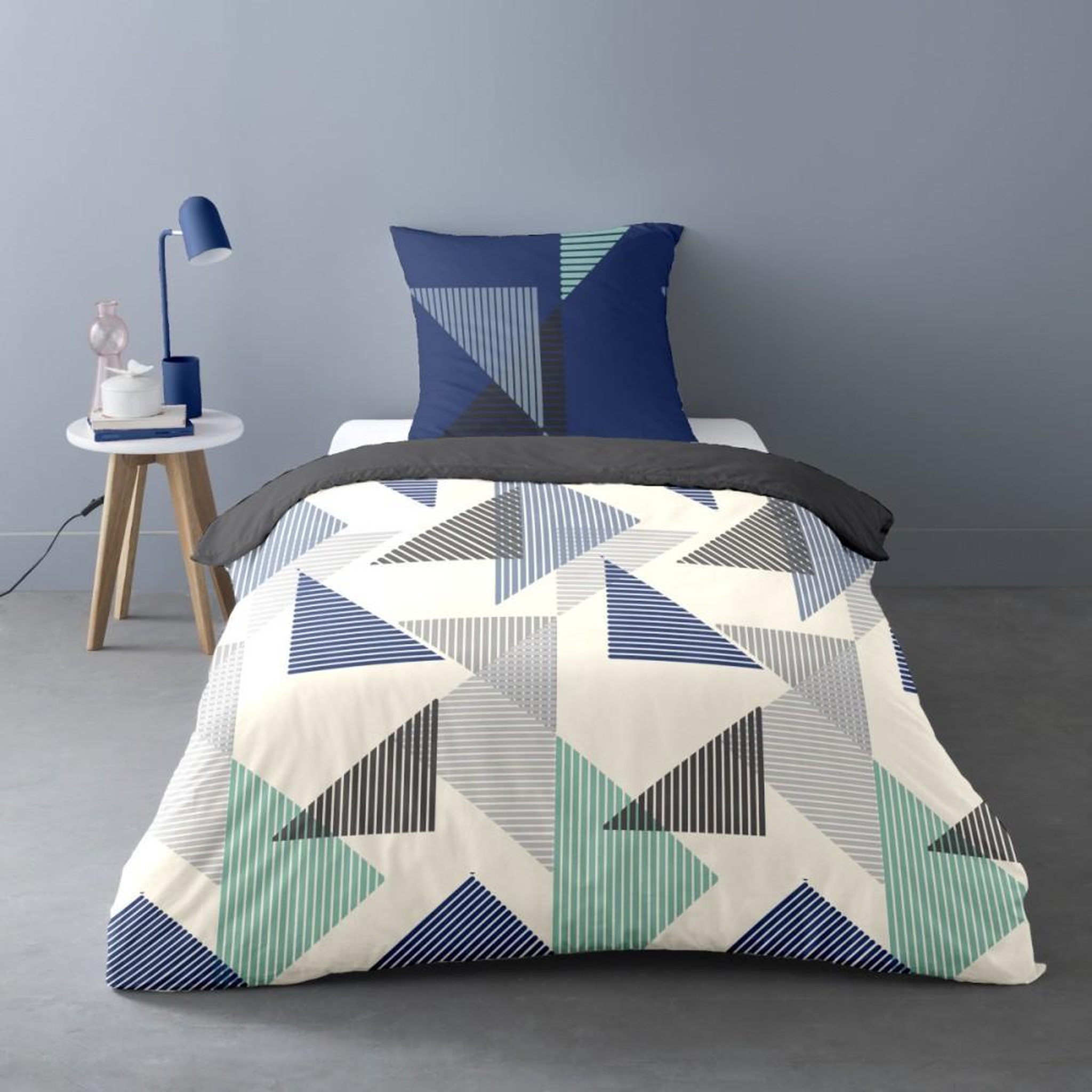 Voir la diapositive 1 : Dourev Housse de couette 140x200 + 1 taie d'oreiller MAEL