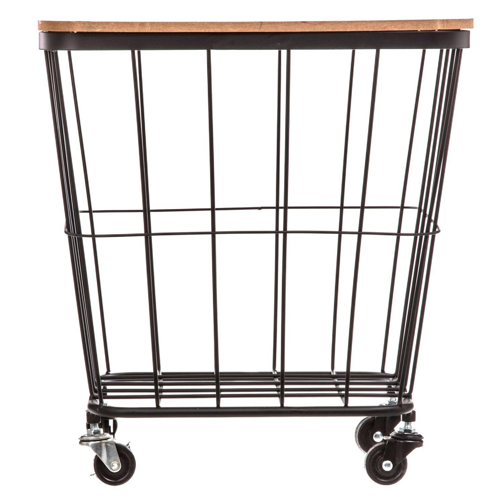 Voir la diapositive 2 : ATMOSPHERA Table coffre industriel jordi - 39 x h. 43 cm - marron