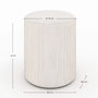 Voir la diapositive 4 : Rendez vous déco Pouf rond en velours côtelé beige-Lily