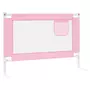 VIDAXL Barriere de securite de lit enfant Rose 90x25 cm Tissu