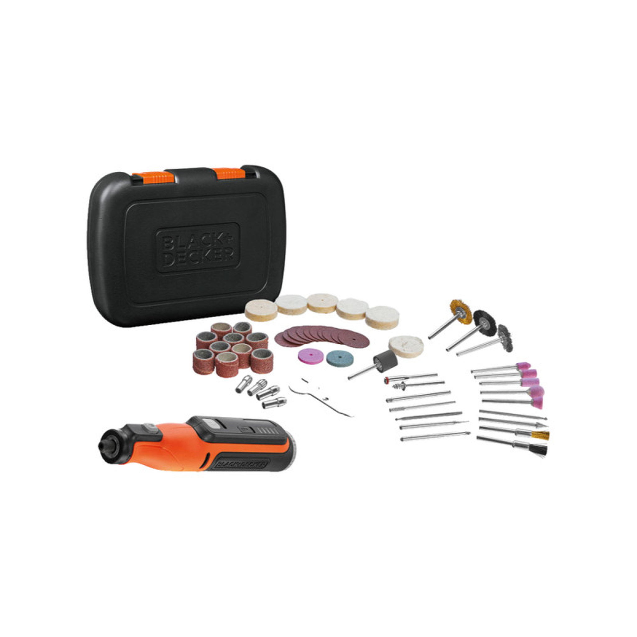 Voir la diapositive 1 :  Multi-outil rotatif sur batterie BCRT8IK-XJ 7,2 V BLACK et DECKER - 53 accessoires - 84410
