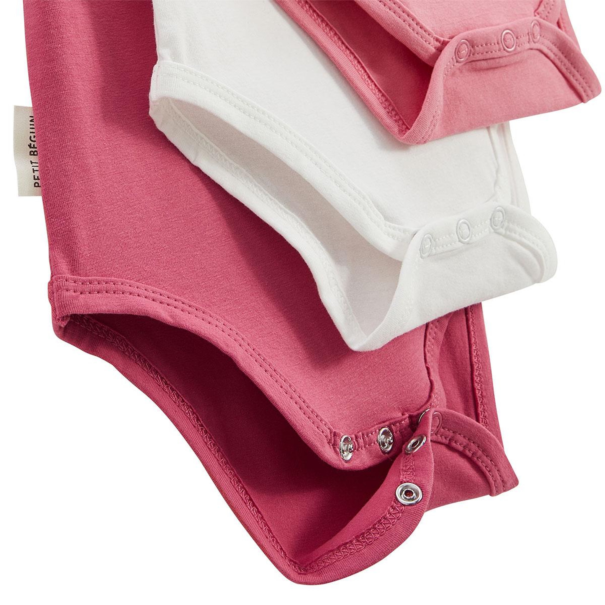Voir la diapositive 2 : Petit Béguin Lot de 3 bodies bébé manches courtes Anaelle