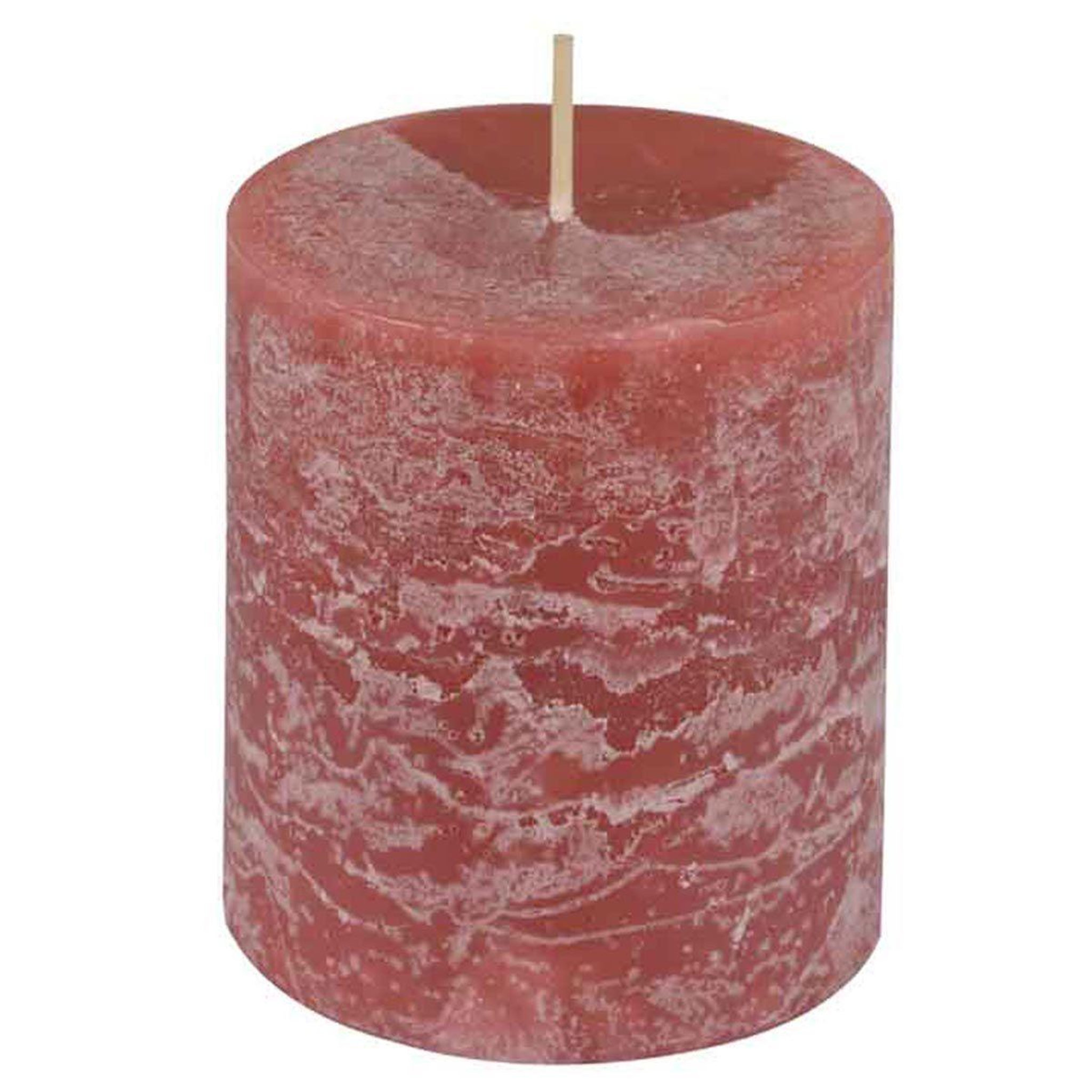 HOMEA Bougie pilier déco  rustique  7cm rose
