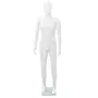 VIDAXL Mannequin homme corps complet base verre Blanc brillant 185 cm
