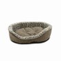  Corbeille en tissu style lin grise chien et chat, doux, réversible et confortable