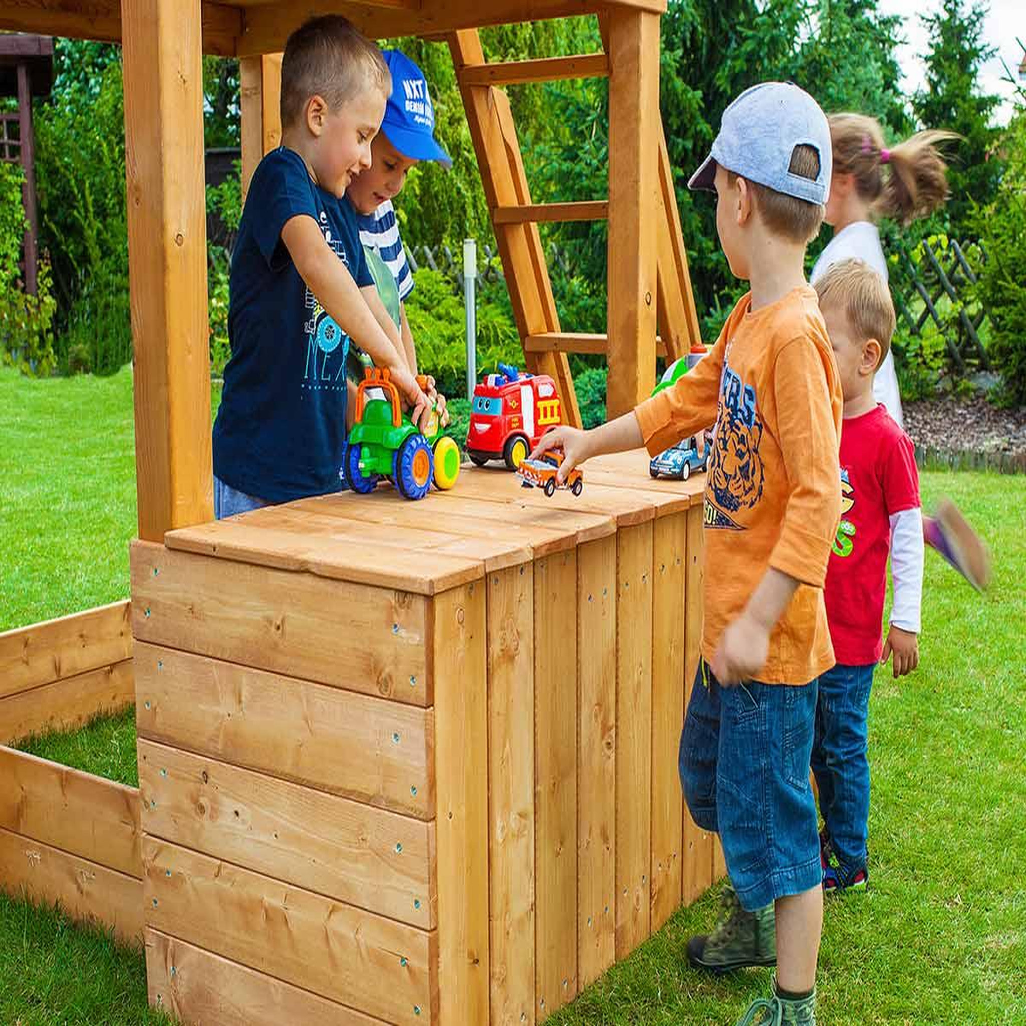 Voir la diapositive 4 : Fungoo Aire de jeux maxi play box - toboggan vert - fungoo