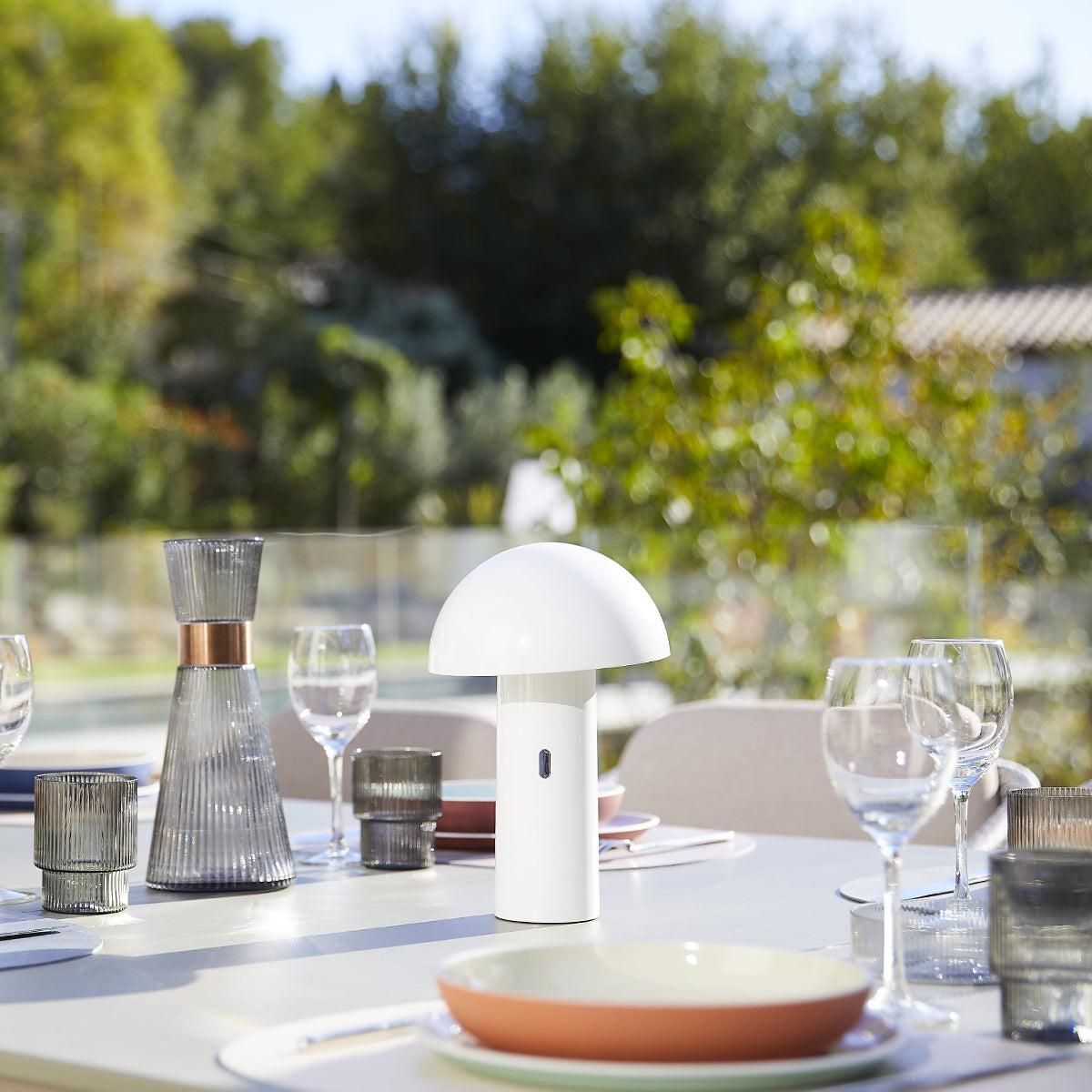 Lumisky Lampe de table sans fil LED TOD Blanc Metal H28CM