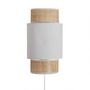 Voir la diapositive 1 : OSTARIA Applique incurvée rotin tissu blanc