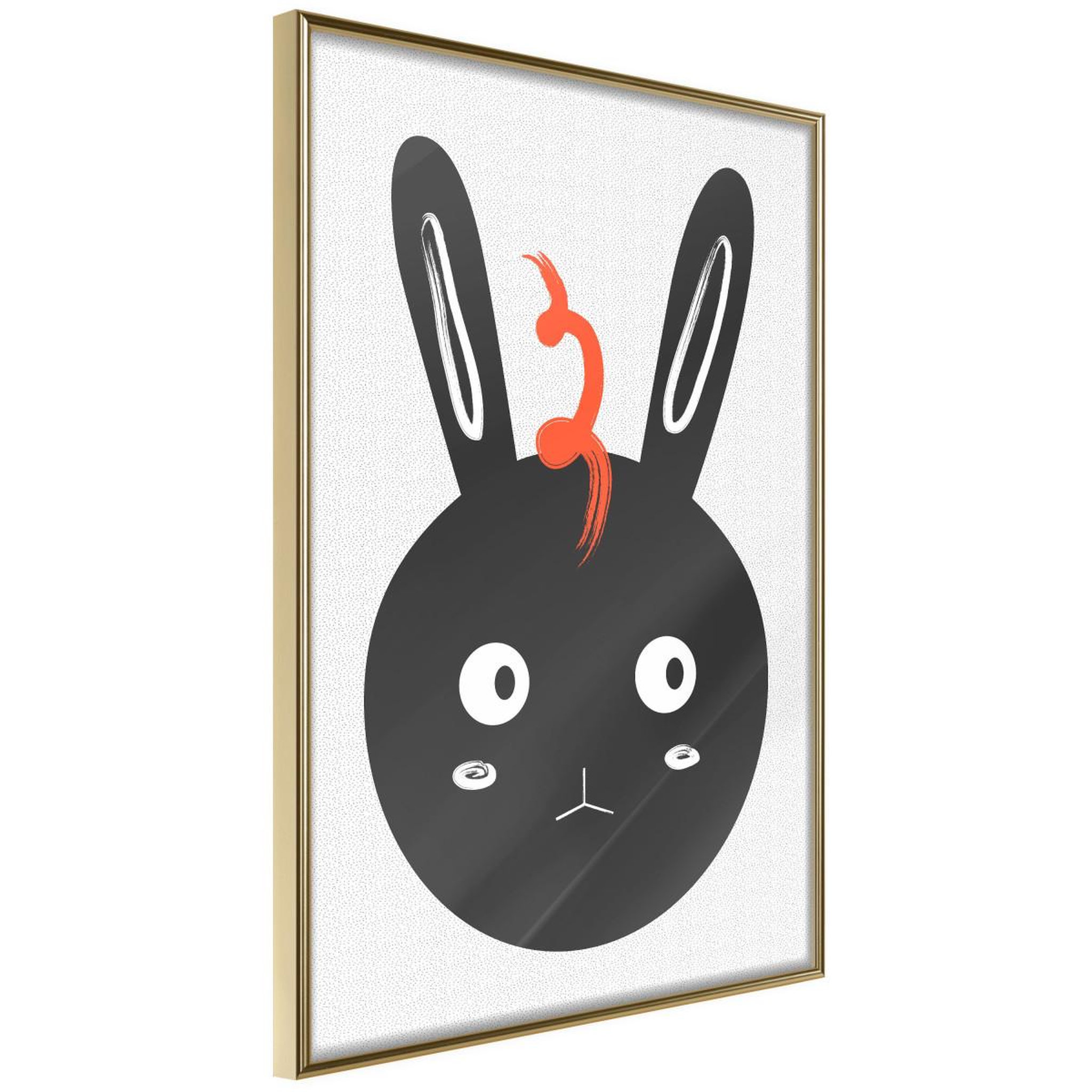Voir la diapositive 1 : Paris Prix Affiche Murale Encadrée  Surprised Bunny
