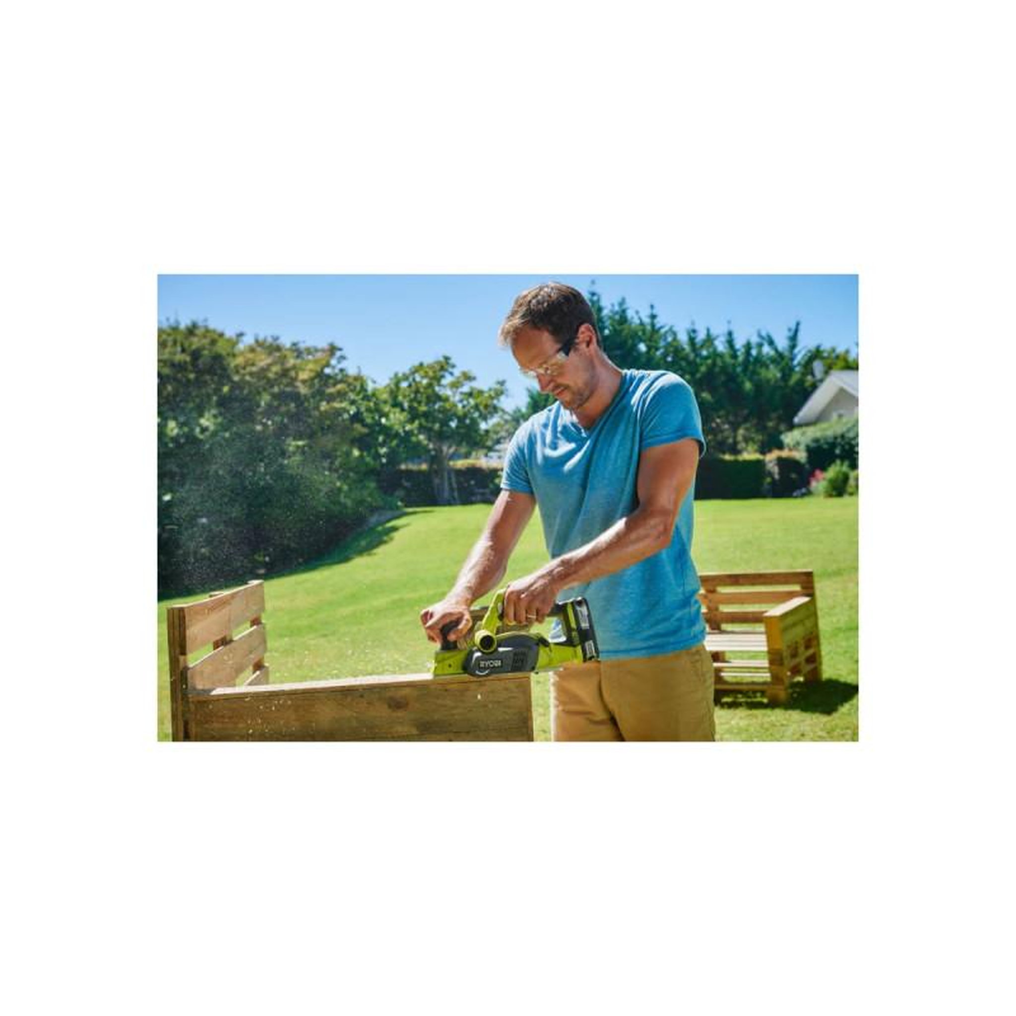 Voir la diapositive 2 : Ryobi Rabot ryobi 18v 82mm one+ sans batterie ni chargeur r18pl-0