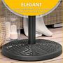 Voir la diapositive 6 : OUTSUNNY Pied de parasol rond base de lestage Ø 45 x 33H cm HDPE aspect rotin tressé poids net 8 Kg noir