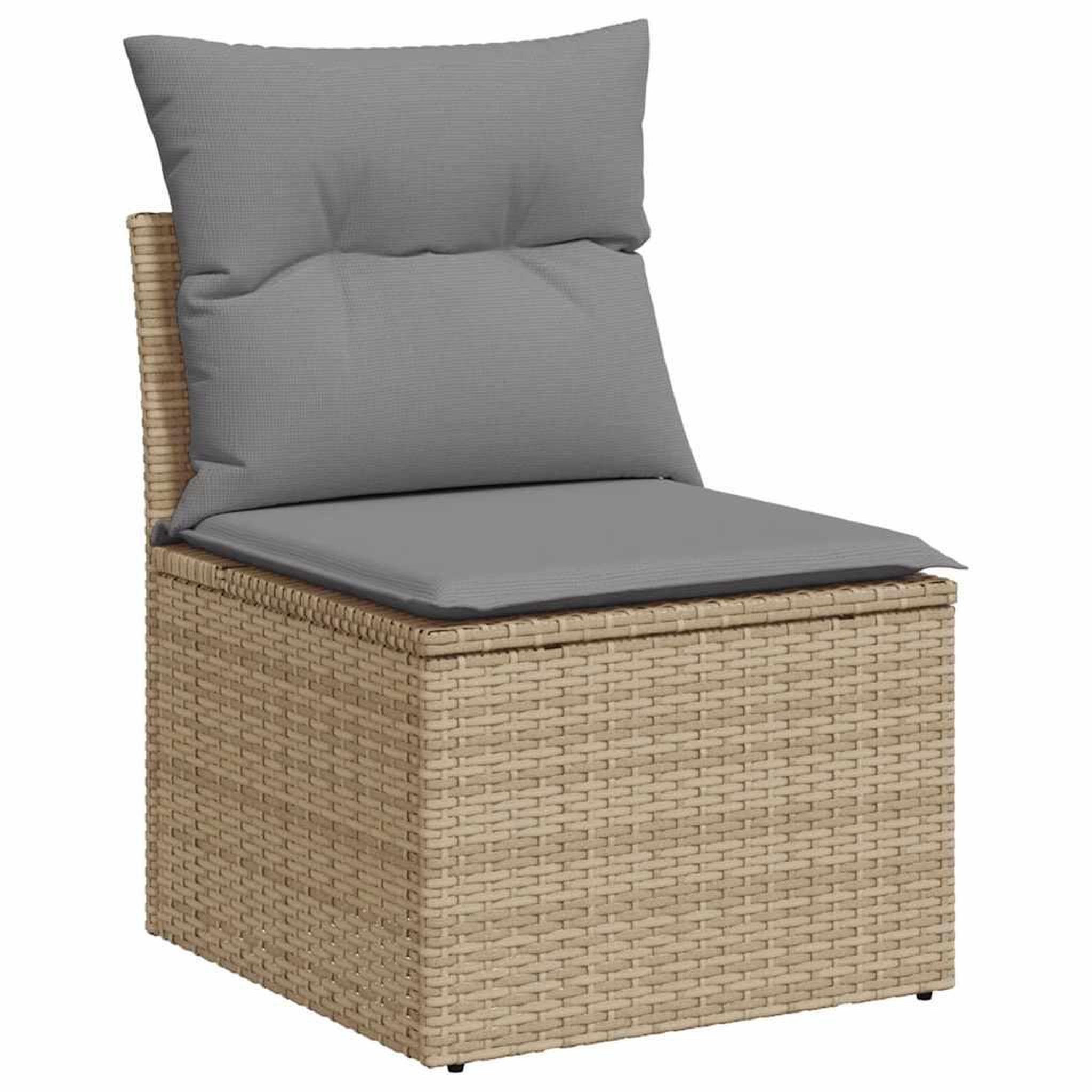 Voir la diapositive 3 : VIDAXL Salon de jardin avec coussins 5 pcs beige resine tressee