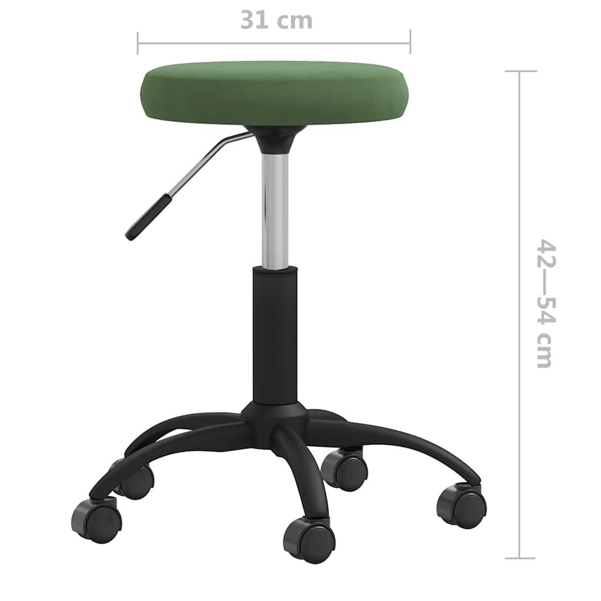 Voir la diapositive 6 : VIDAXL Chaise de bureau pivotante vert fonce velours