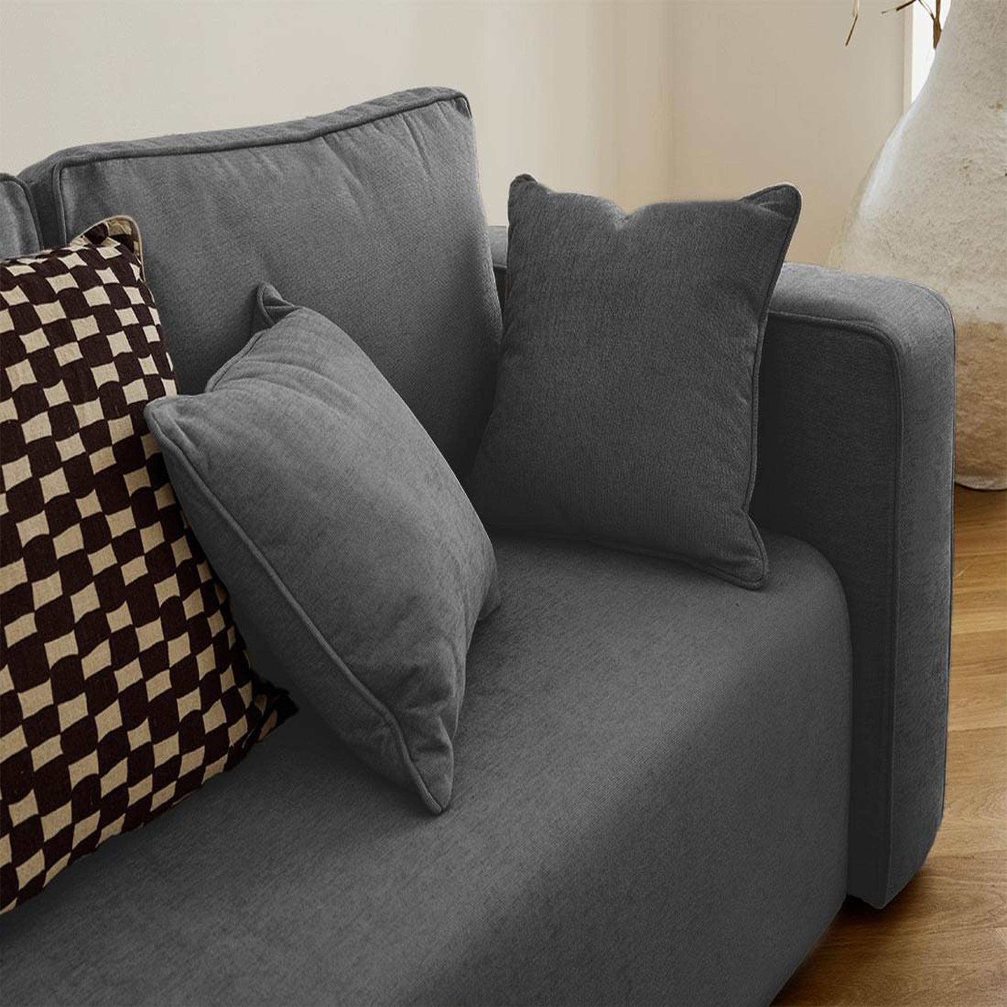 Voir la diapositive 2 : BEST MOBILIER Topaze - canapé droit 2 places - en tissu