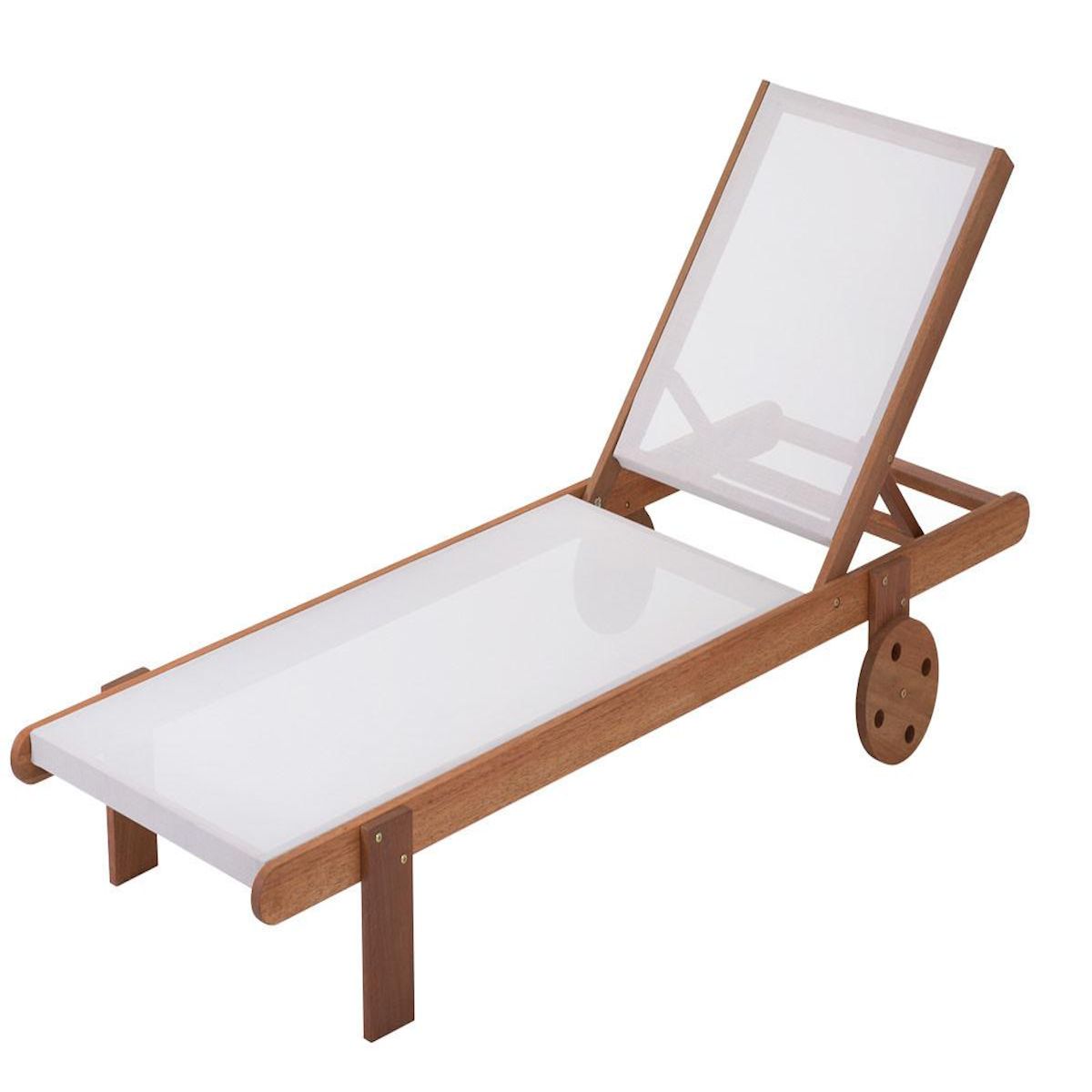 Habitat et Jardin Lot de 2 bains de soleil en bois exotique  Saïgon  - Maple - Ecru