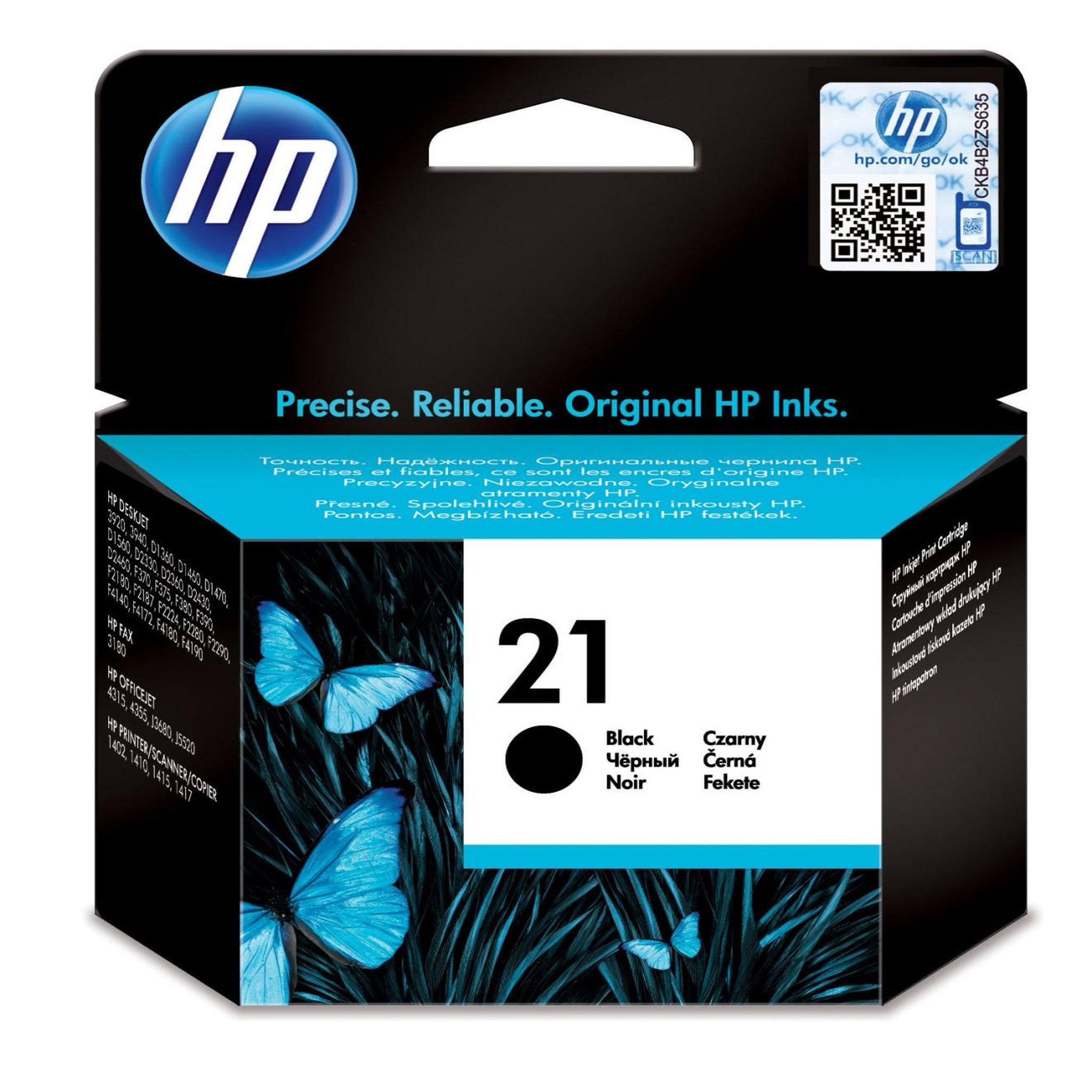 Voir la diapositive 3 : HP HP Ink No 21 HP21 HP 21 Black Schwarz (C9351AE)