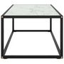 Voir la diapositive 3 : VIDAXL Table basse Noir avec verre marbre blanc 100x50x35 cm
