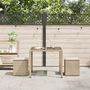 Voir la diapositive 3 : VIDAXL Tabourets de jardin avec coussins lot de 2 beige resine tressee